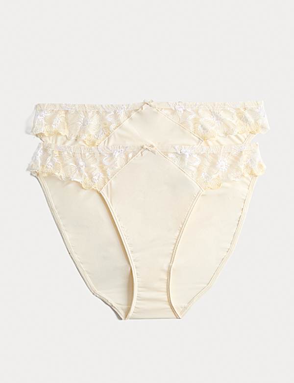 2 Pack Embrace High Leg Knickers
