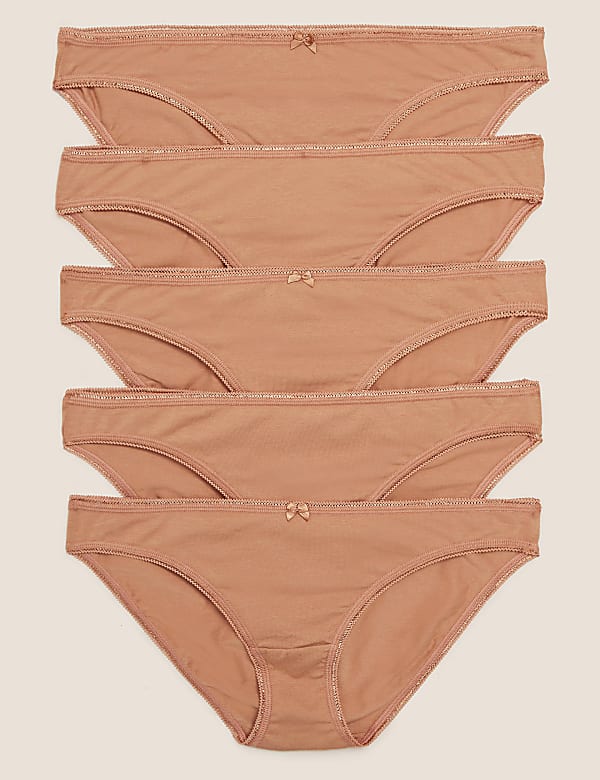 5pk Cotton Rich Low Rise Bikini Knickers