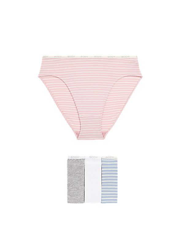 Buy 4pk Cotton Rich High Waisted High Leg Knickers at Marks Spencer