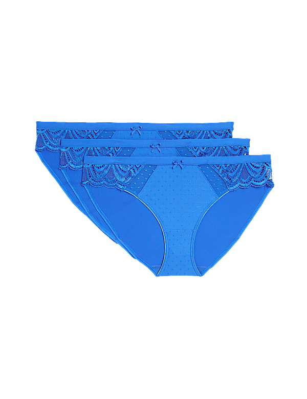 3pk Amelia Lace Bikini Knickers