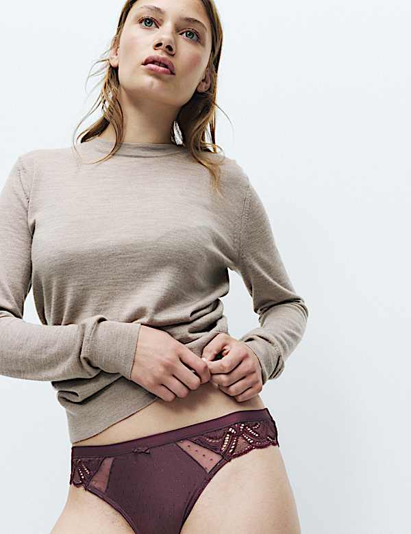 3pk Amelia Lace Bikini Knickers