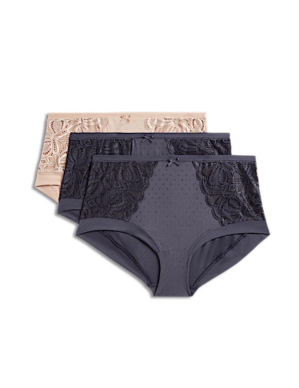 3pk Amelia Lace High Rise Shorts