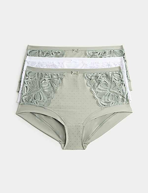 3pk Amelia Lace High Rise Shorts