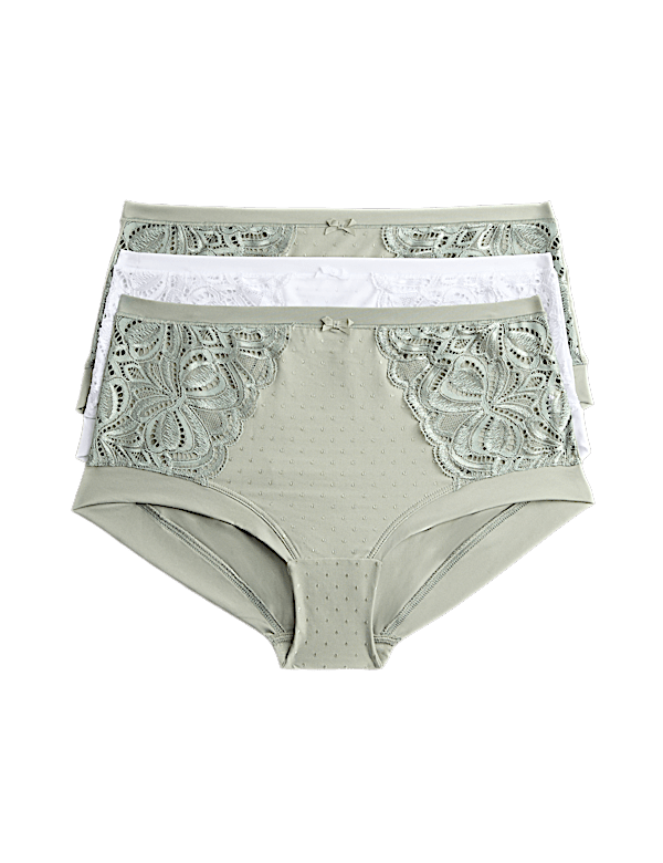 3pk Amelia Lace High Rise Shorts