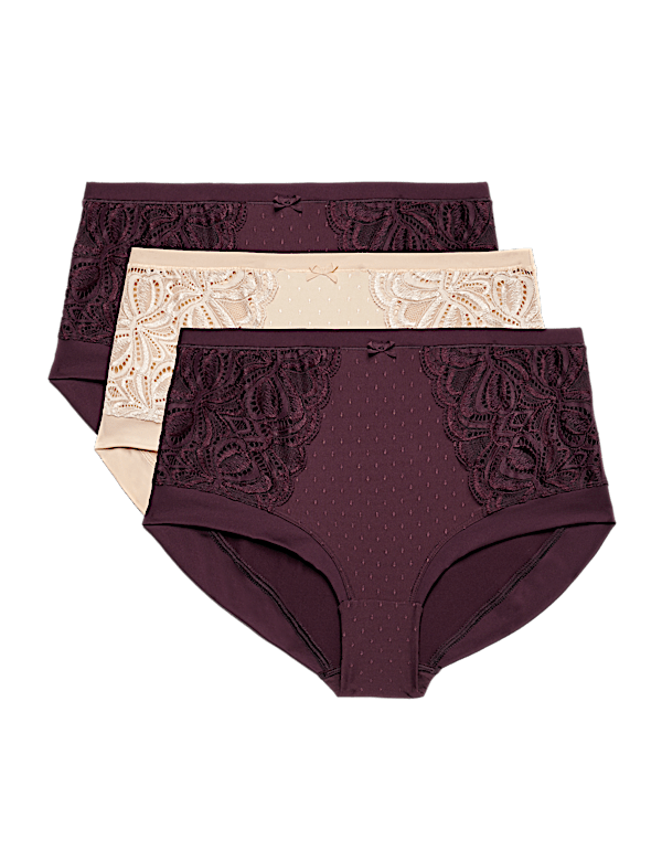 3pk Amelia Lace High Rise Shorts