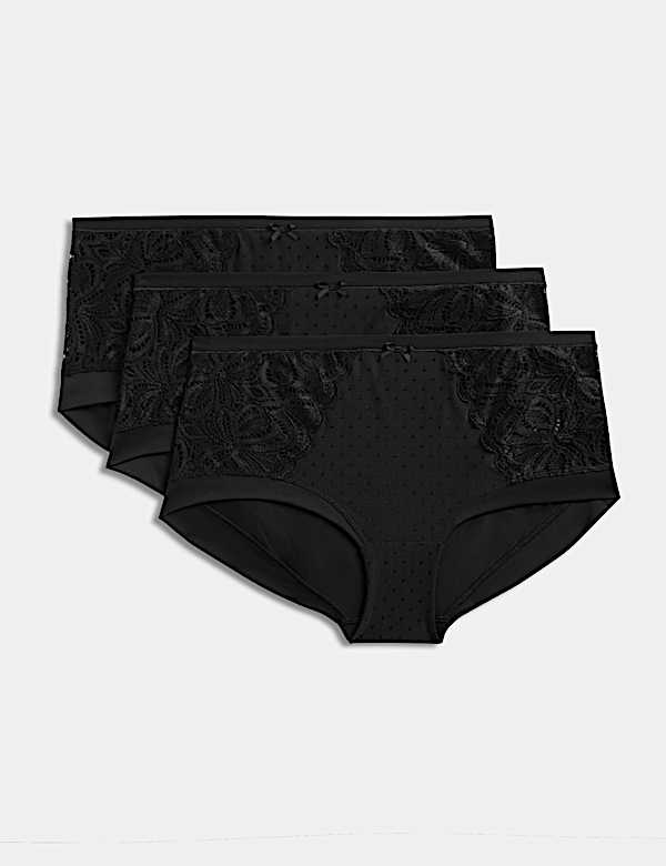 3pk Amelia Lace High Rise Shorts