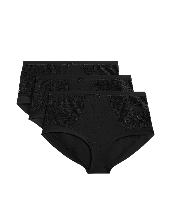 3pk Amelia Lace High Rise Shorts