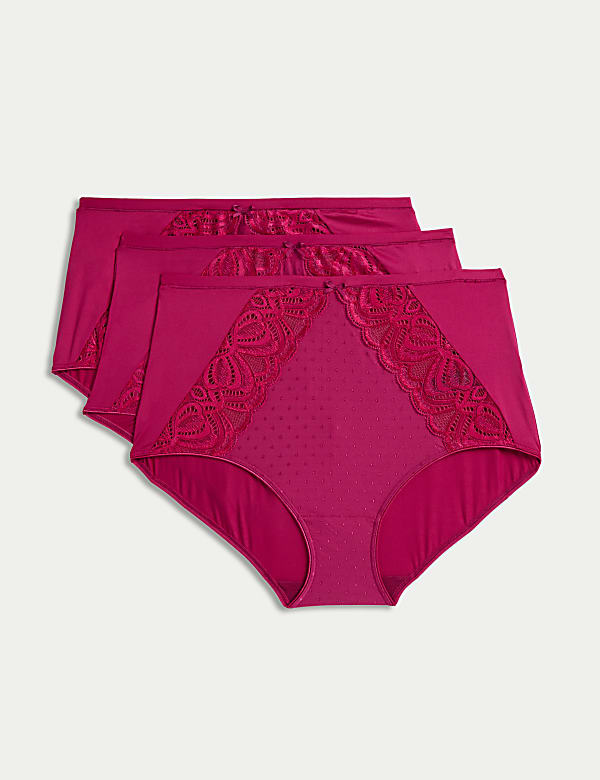 3pk Amelia Lace Full Briefs - DK
