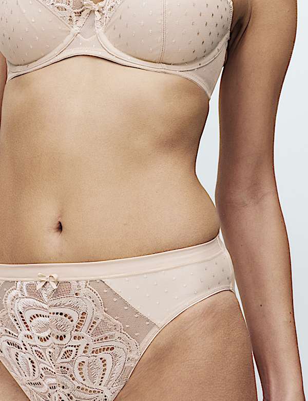 3pk Amelia Lace High Leg Knickers - JO