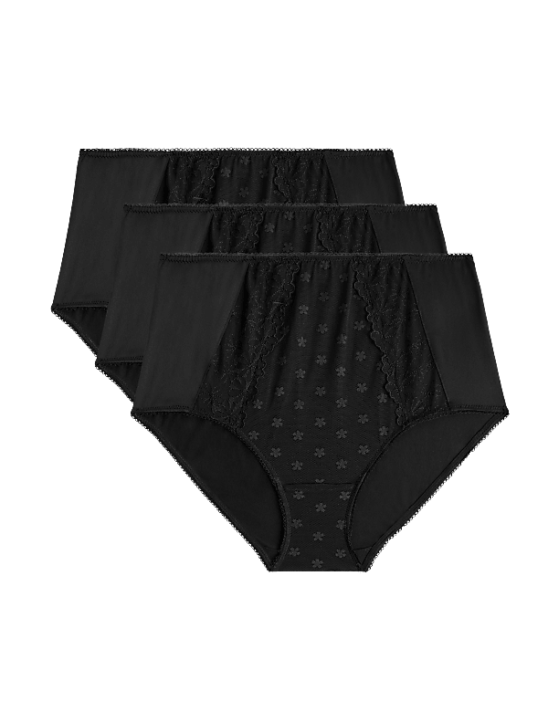 3pk Daisy Embroidery Full Briefs