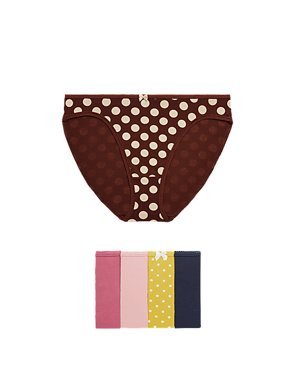 5pk Cotton Lycra® High Leg Knickers
