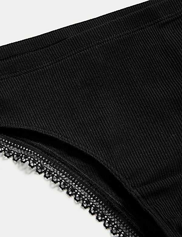 Cotton Rich Rib Brazilian Knickers