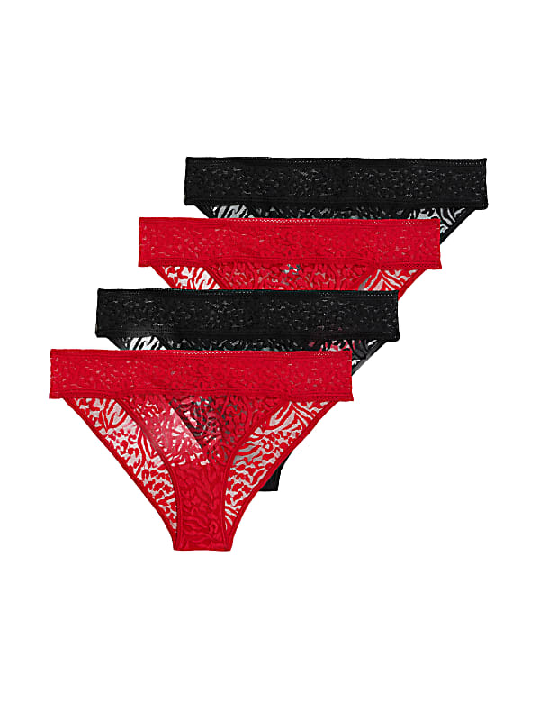 4pk Lace Brazilian Knickers