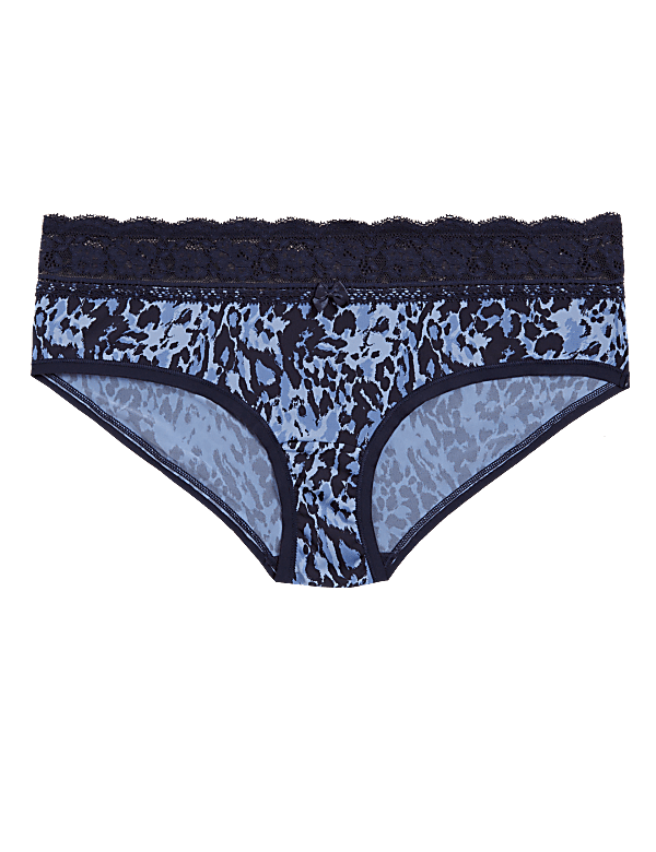 Printed Low Rise Knicker Shorts