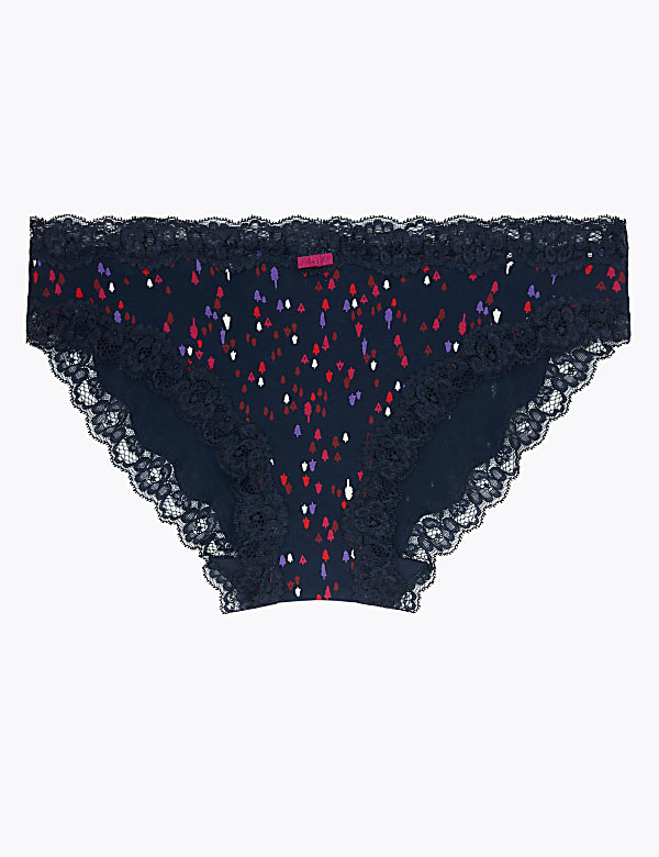 Christmas Tree Print Bikini Knickers