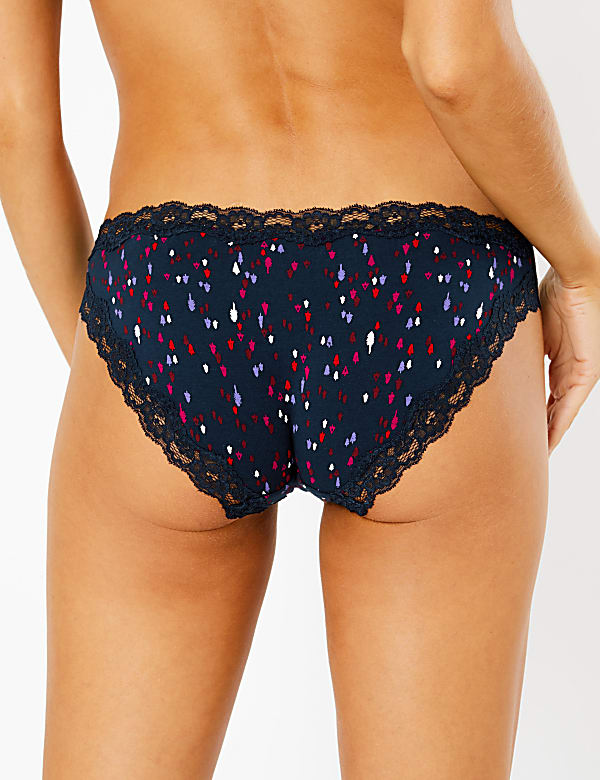 Christmas Tree Print Bikini Knickers