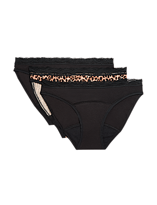 3pk Heavy Absorbency Period Bikini Knickers