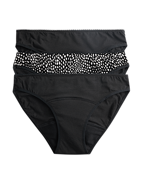 3pk Heavy Absorbency Period Bikini Knickers