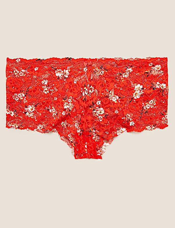 Lace Floral Low Rise Shorts