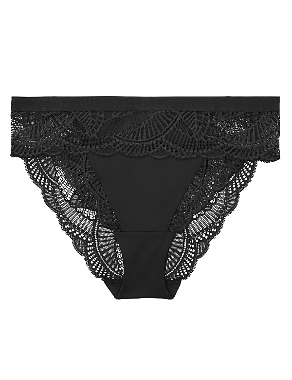 Sheer Lace High Leg Knickers