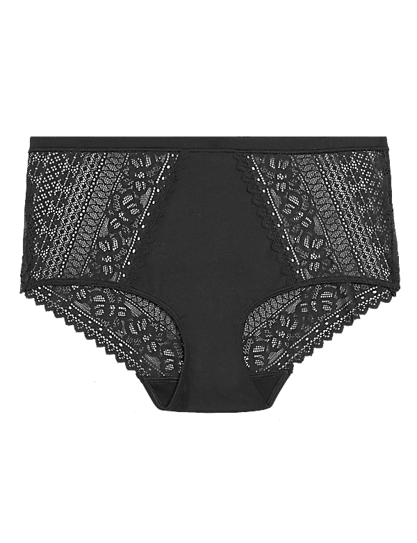 Sumptuously Soft™ Lace Trim High Rise Knickers