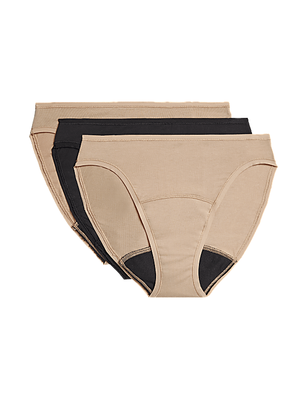 3pk Heavy Absorbency Period High Leg Knickers