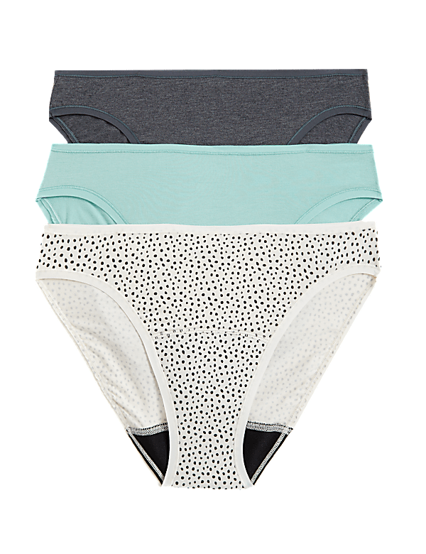 3pk Moderate Absorbency Period High Leg Knickers