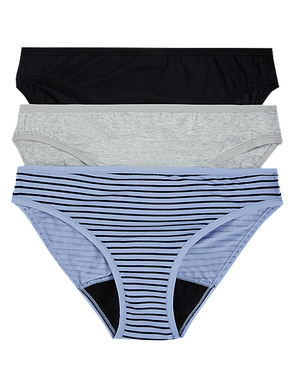 3pk Moderate Absorbency Period Bikini Knickers