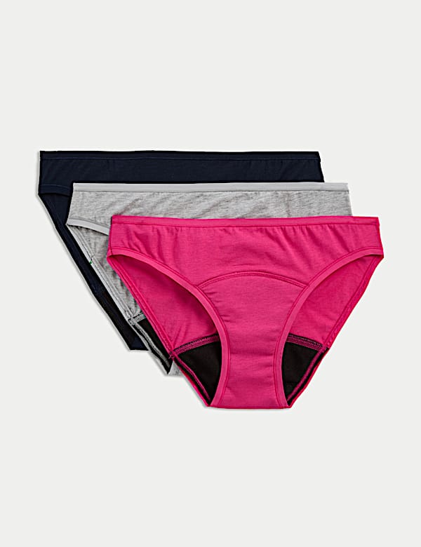 3pk Heavy Absorbency Period Bikini Knickers - MY