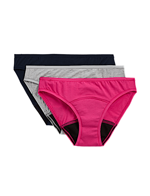 3pk Heavy Absorbency Period Bikini Knickers