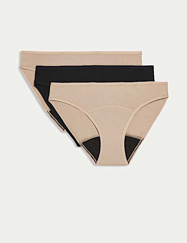 3pk Heavy Absorbency Period Bikini Knickers - PT