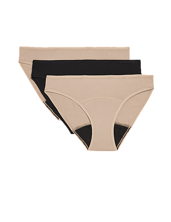 3pk Heavy Absorbency Period Bikini Knickers