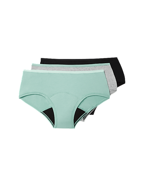 3pk Heavy Absorbency First Period Low Rise Shorts