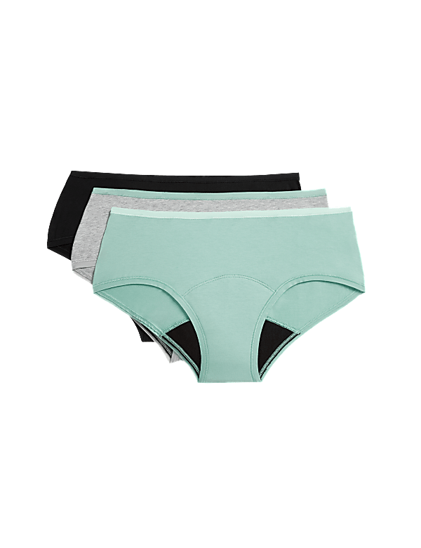 3pk Heavy Absorbency First Period Low Rise Shorts