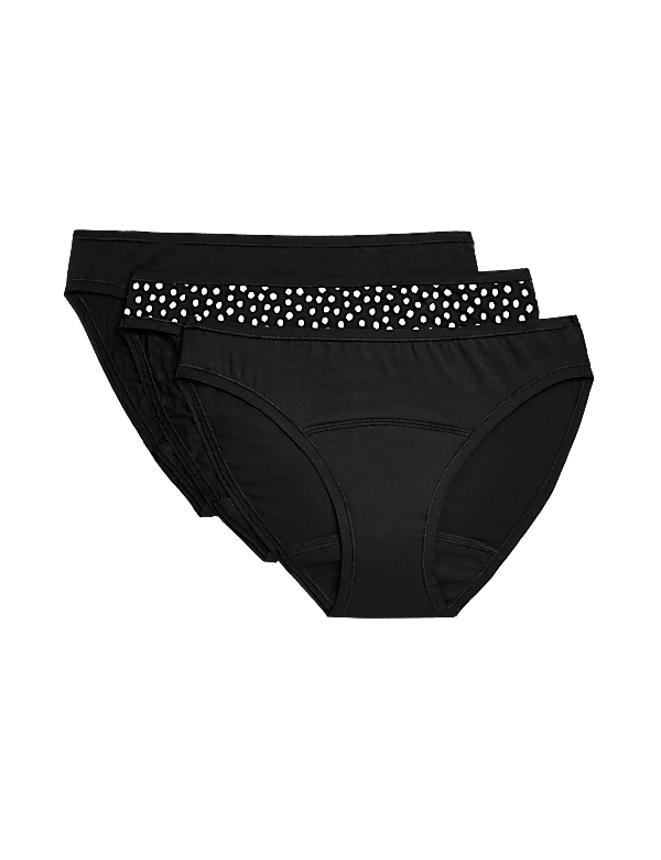 3pk Moderate Absorbency Period Bikini Knickers