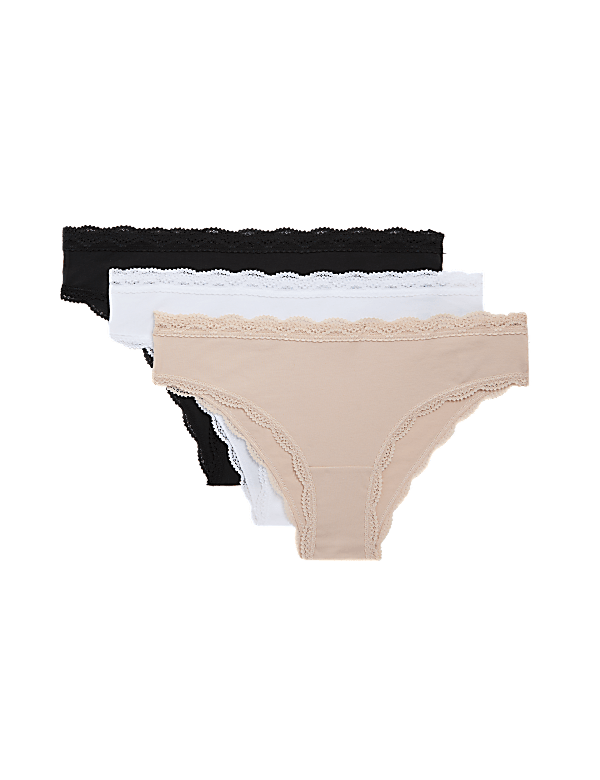 3pk Cotton Rich Brazilian Knickers