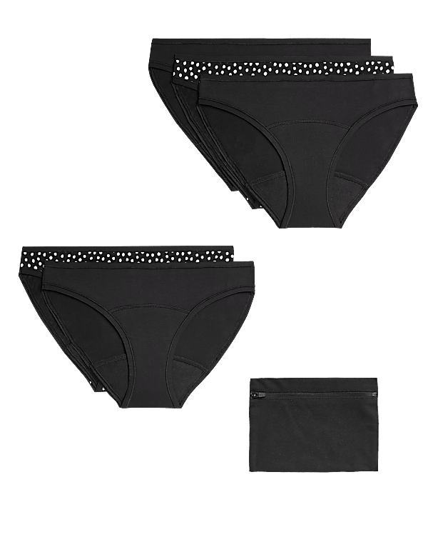 5pk Heavy Absorbency Period Bikini Knickers Bundle