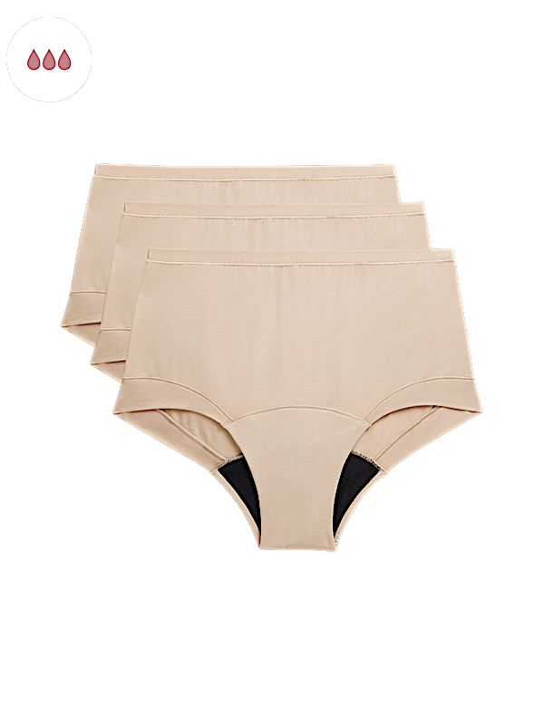 3pk Heavy Absorbency Period Full Briefs