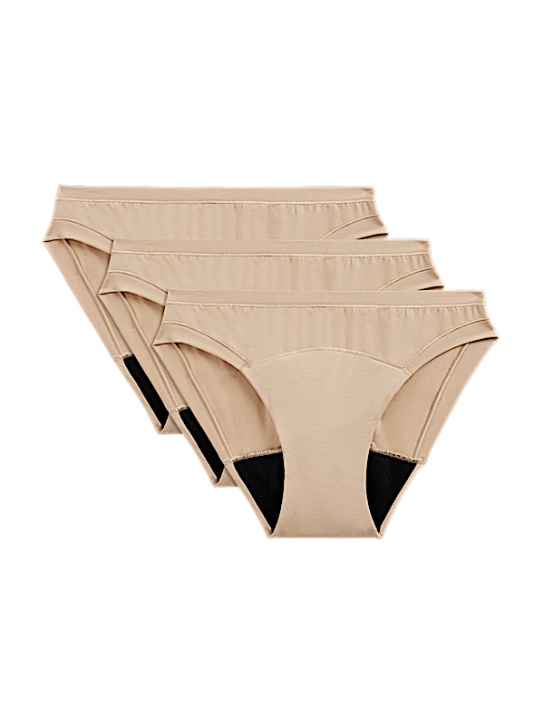 3pk Heavy Absorbency Modal Period Bikini Knickers