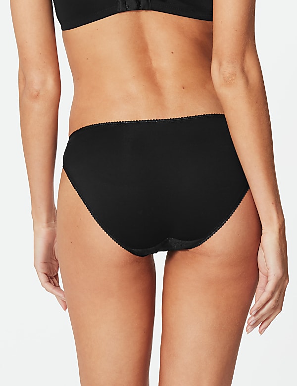 Jacquard & Lace Bikini Knickers