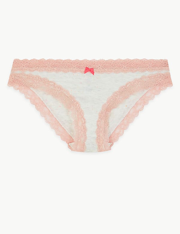 Lace Trim Bikini Knickers