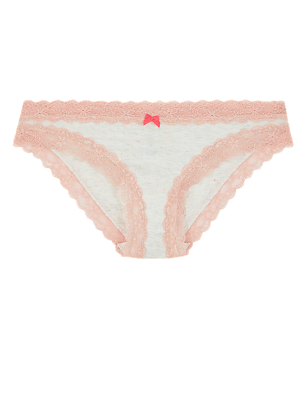 Lace Trim Bikini Knickers