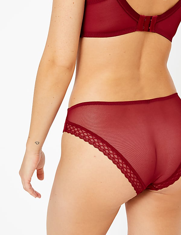 2 Pack Lace Trim Brazilian Knickers