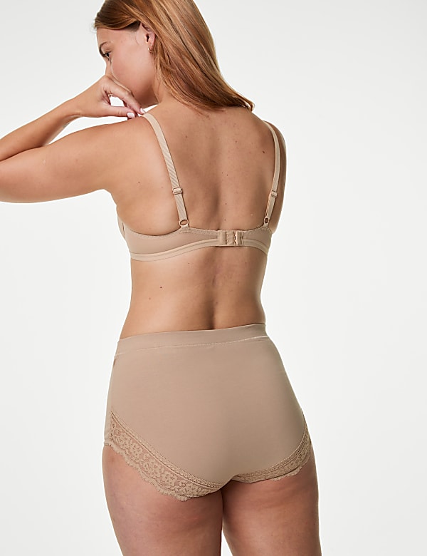 3pk Cotton Rich Lace Full Brief Stoma Knickers