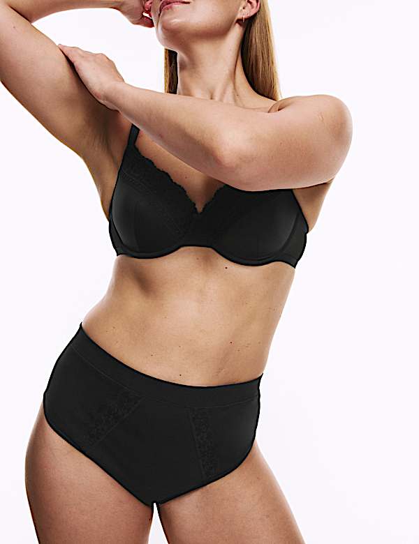 3pk Cotton Rich Lace High Waisted Stoma Thongs - RO