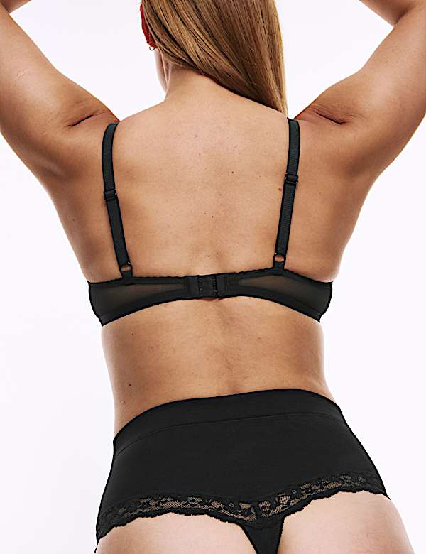 3pk Cotton Rich Lace High Waisted Stoma Thongs