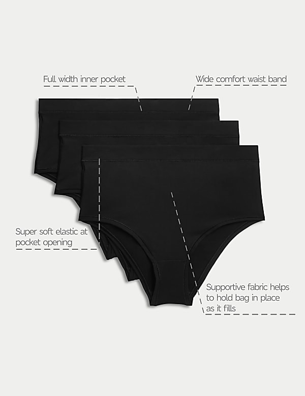 3pk Cotton Rich Brazilian Stoma Knickers
