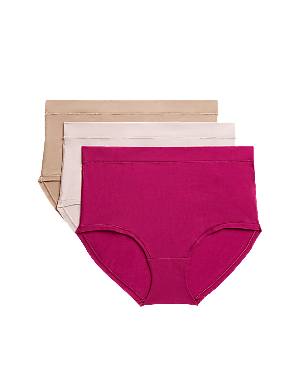 3pk Cotton Rich Full Brief Stoma Knickers
