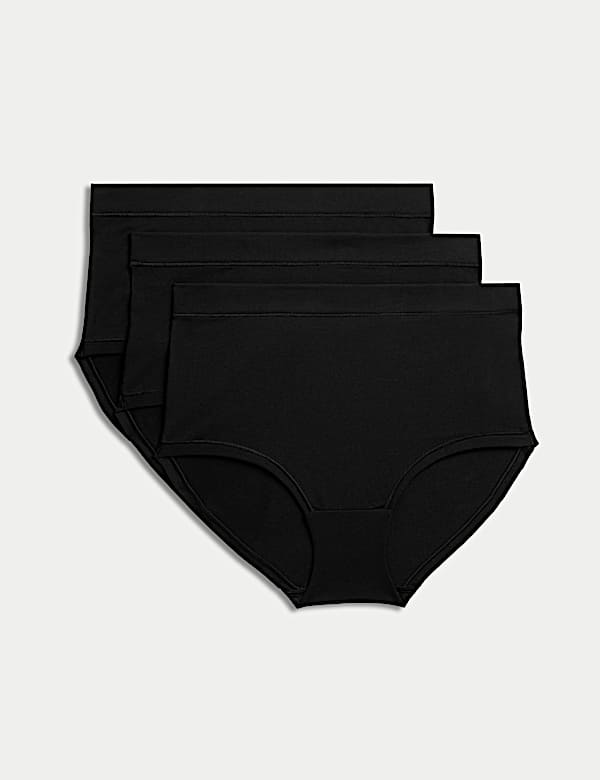 3pk Cotton Rich Full Brief Stoma Knickers - LV