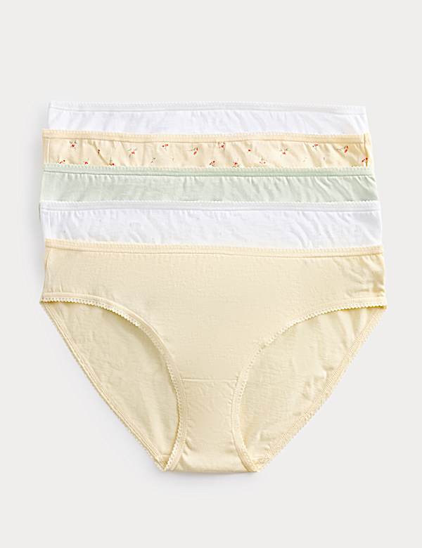 5pk Pure Cotton Bikini Knickers